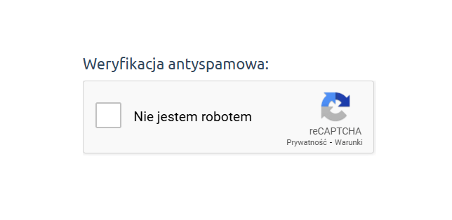 recaptcha na stronę