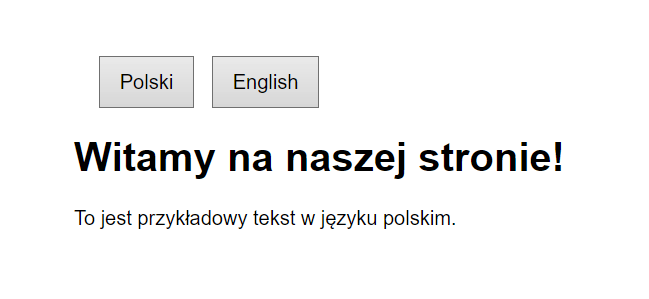 wersje językowe strony www