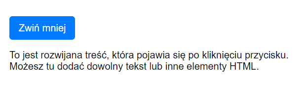 treść rozwijana i zwijana w html