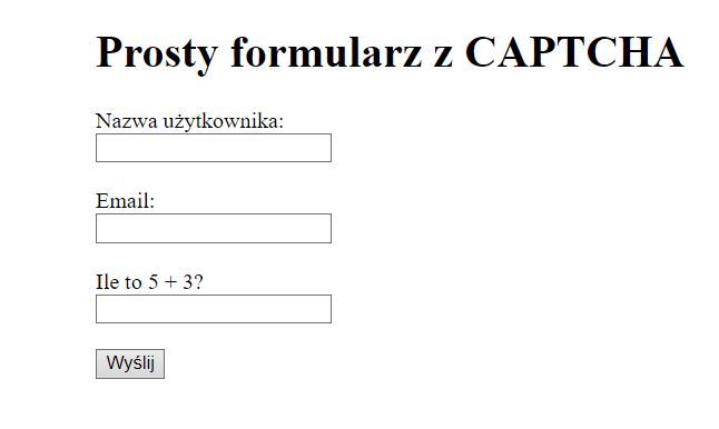 prosty captcha