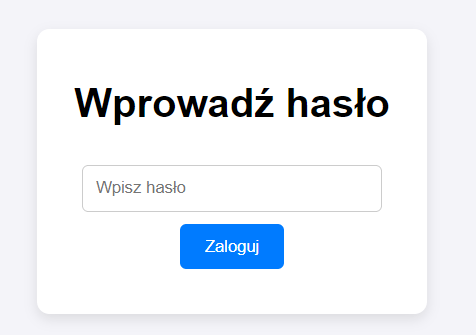 strona z hasłem