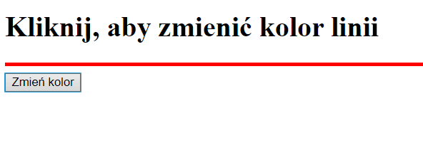 Jak zmienić kolor linii poziomej hr