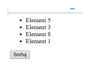 sortowanie elementów html