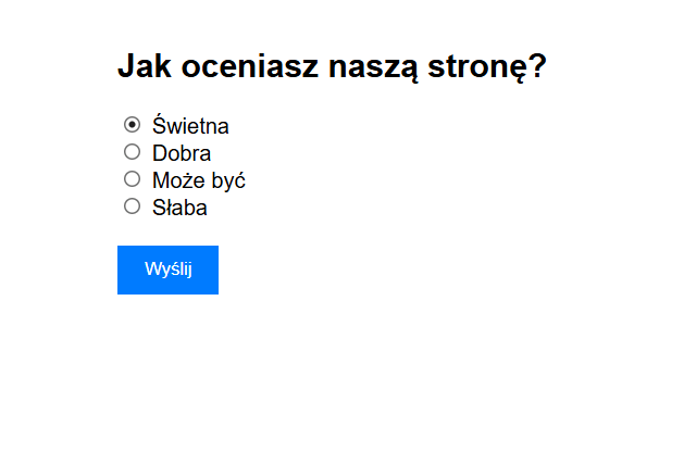 prosta ankieta w HTML